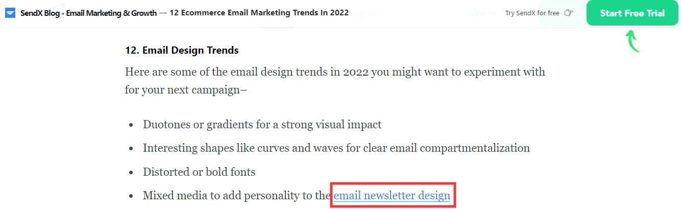 design della newsletter via email