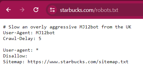 Ejemplo de Robots.txt